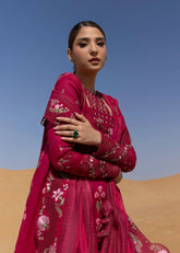 Flow By Crimson '25 | Once Upon A Flower-D9 A | 3PC Luxury Lawn Suit